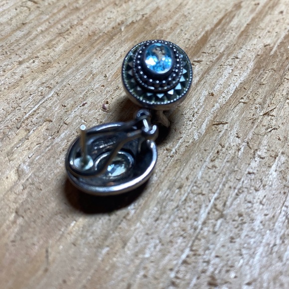 Judith Jack Vintage Sterling Silver Blue Earrings - Picture 2 of 2
